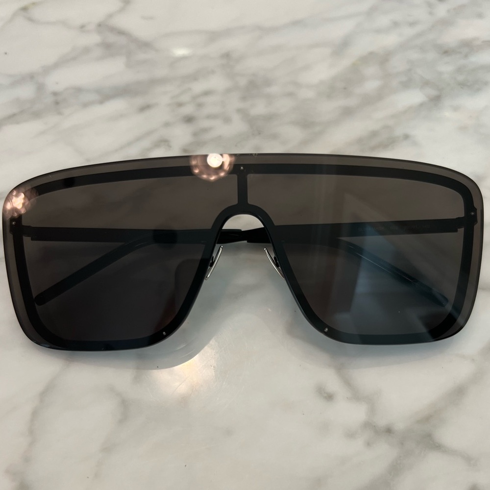 Saint Laurent 364 Mask Black Brand New Sunglasses